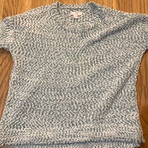 Fluffy durable iceberg blue colored sweater